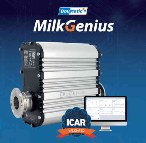 BouMatic introduit l'analyseur de lait en ligne MilkGenius dans son robot de traite Gemini UP et ses systèmes de traite.