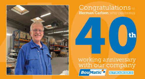 Congratulations to Herman Carlsen, who celebrates his 40th working anniversary with our company!